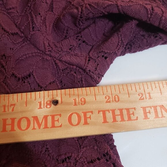 Show Me Your Mumu Tyler Tunic Crochet Lace Purple Long Sleeve Womens Medium - Picture 7 of 8